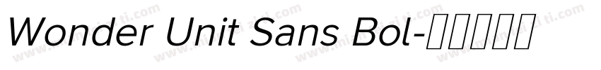 Wonder Unit Sans Bol字体转换